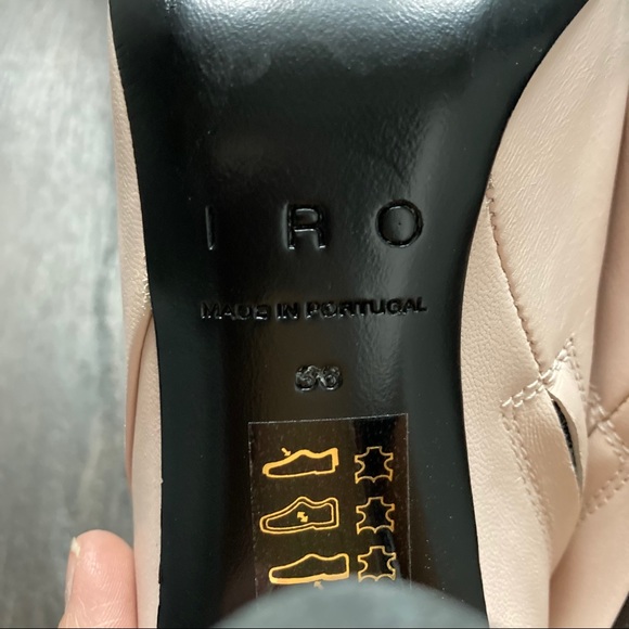 IRO Nazca Wooden Heel Leather Pointed Toe Boots 6 - Picture 9 of 12